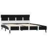 Cadre de lit avec LED sans matelas noir 140x200 cm similicuir 