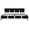 Cadre de lit avec LED sans matelas noir 140x200 cm similicuir 