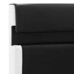 Cadre de lit avec LED sans matelas noir 140x200 cm similicuir 