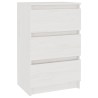 Table de chevet Blanc 40x29,5x64 cm Bois de pin solide 