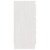 Table de chevet Blanc 40x29,5x64 cm Bois de pin solide 