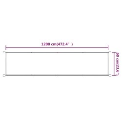 Auvent vertical Terre cuite 60x1200 cm Tissu oxford 