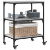 Chariot de cuisine sonoma gris 60x41x76 cm bois d'ingénierie 