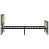 Cadre de lit en métal sans matelas chêne sonoma 193x203 cm 