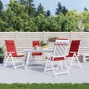 Coussins de chaise à dossier haut lot de 4 rouge tissu oxford 