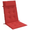 Coussins de chaise à dossier haut lot de 4 rouge tissu oxford 