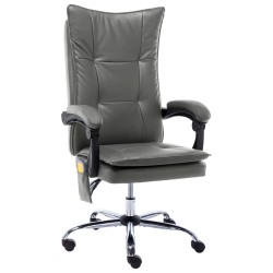 Chaise de bureau de massage Anthracite Similicuir 
