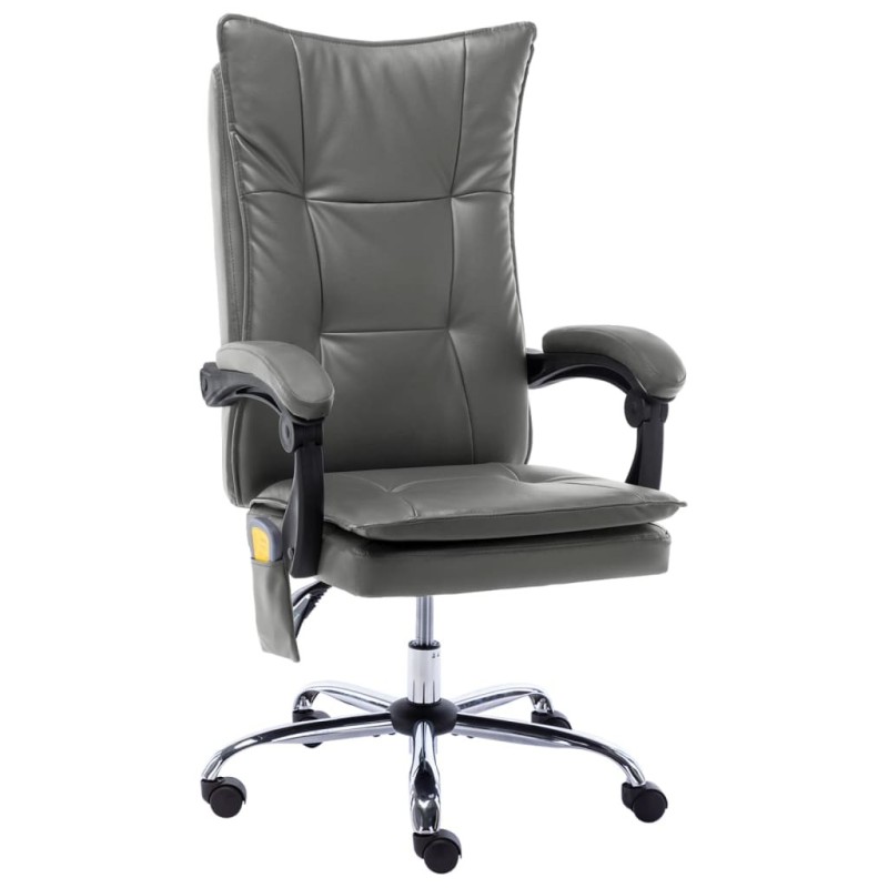 Chaise de bureau de massage Anthracite Similicuir 