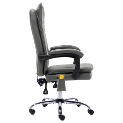Chaise de bureau de massage Anthracite Similicuir 
