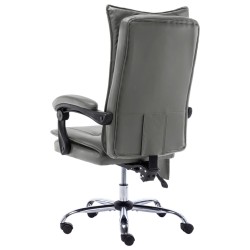 Chaise de bureau de massage Anthracite Similicuir 