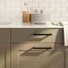 Poignées d'armoire 20 pcs noir 128 mm acier inoxydable 