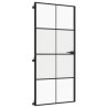 Porte intérieure mince noir 93x201,5 cm verre trempé aluminium 