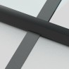 Porte intérieure mince noir 93x201,5 cm verre trempé aluminium 