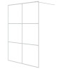 Paroi de douche Blanc 140x195 cm Verre ESG transparent 