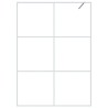 Paroi de douche Blanc 140x195 cm Verre ESG transparent 