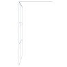 Paroi de douche Blanc 140x195 cm Verre ESG transparent 