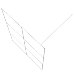 Paroi de douche Blanc 140x195 cm Verre ESG transparent 