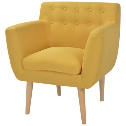 Fauteuil jaune tissu 