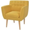 Fauteuil jaune tissu 