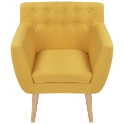 Fauteuil jaune tissu 