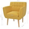 Fauteuil jaune tissu 