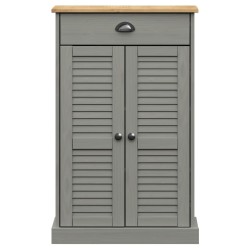 Armoire à chaussures VIGO gris 60x35x96 cm bois massif de pin 
