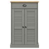 Armoire à chaussures VIGO gris 60x35x96 cm bois massif de pin 