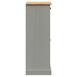 Armoire à chaussures VIGO gris 60x35x96 cm bois massif de pin 