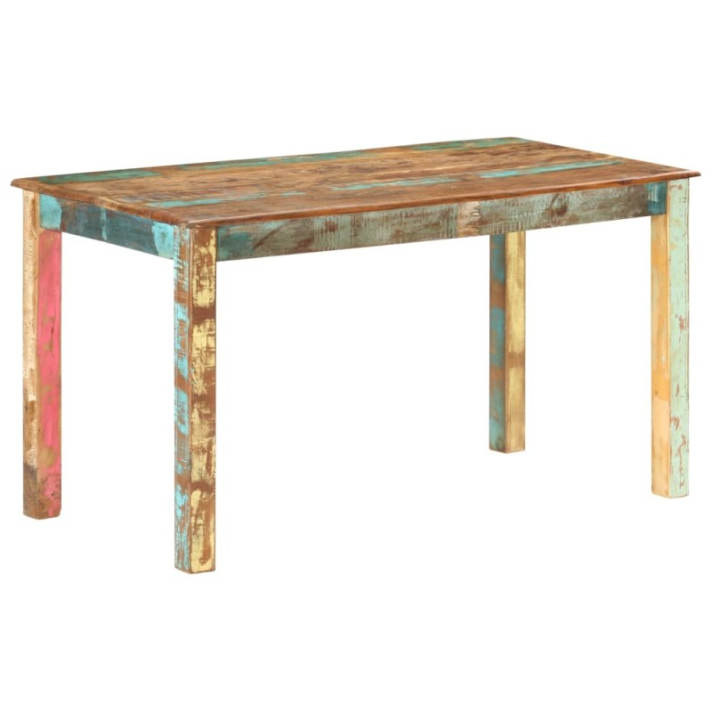 Table de salle à manger Bois de récupération solide 140x70x76cm Table de salle à manger Bois de récupération solide 140x70x76cm