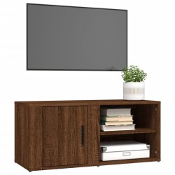 Meuble TV Chêne marron 80x31,5x36 cm Bois d'ingénierie 