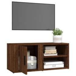 Meuble TV Chêne marron 80x31,5x36 cm Bois d'ingénierie 
