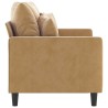 Canapé à 2 places Marron 120 cm Velours 