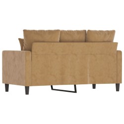 Canapé à 2 places Marron 120 cm Velours 