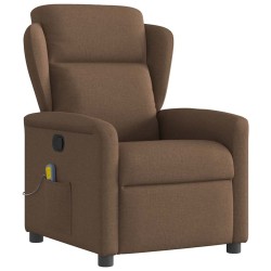 Fauteuil de massage inclinable Marron Tissu 