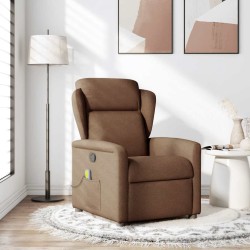 Fauteuil de massage inclinable Marron Tissu 