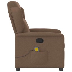 Fauteuil de massage inclinable Marron Tissu 
