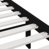 Cadre de lit sans matelas noir 150x200 cm bois de pin massif 