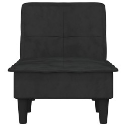 Chaise longue noir velours 