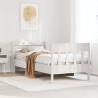 Cadre de lit sans matelas blanc 90x190 cm bois de pin massif 