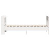 Cadre de lit sans matelas blanc 90x190 cm bois de pin massif 