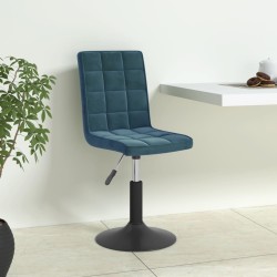 Chaises pivotantes à manger lot de 4 bleu velours 
