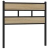 Tête de lit chêne sonoma 100 cm fer et bois d’ingénierie 