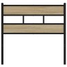 Tête de lit chêne sonoma 100 cm fer et bois d’ingénierie 