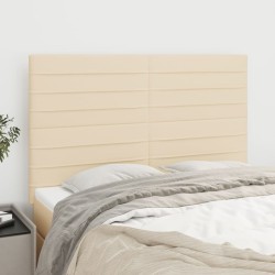 Têtes de lit 4 pcs Crème 72x5x78/88 cm Tissu 