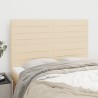 Têtes de lit 4 pcs Crème 72x5x78/88 cm Tissu 