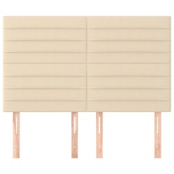 Têtes de lit 4 pcs Crème 72x5x78/88 cm Tissu 
