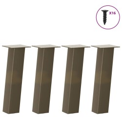 Pieds de table basse 4 pièces Acier naturel 42 cm Acier 