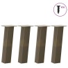 Pieds de table basse 4 pièces Acier naturel 42 cm Acier 