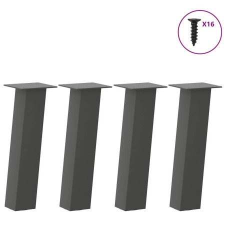 Pieds de table basse 4 pièces Anthracite 42 cm Acier 