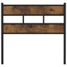 Tête de lit chêne fumé 100 cm fer et bois d'ingénierie 